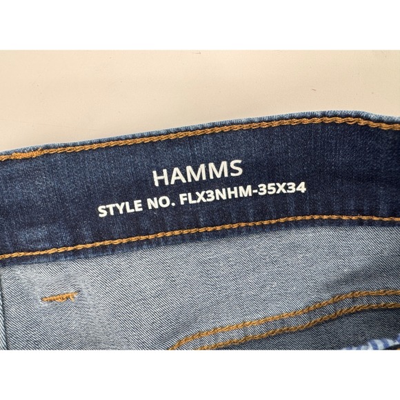 Mugsy HAMMS Jeans 35x34 Stretch Mens Dark Wash Denim - Picture 3 of 12